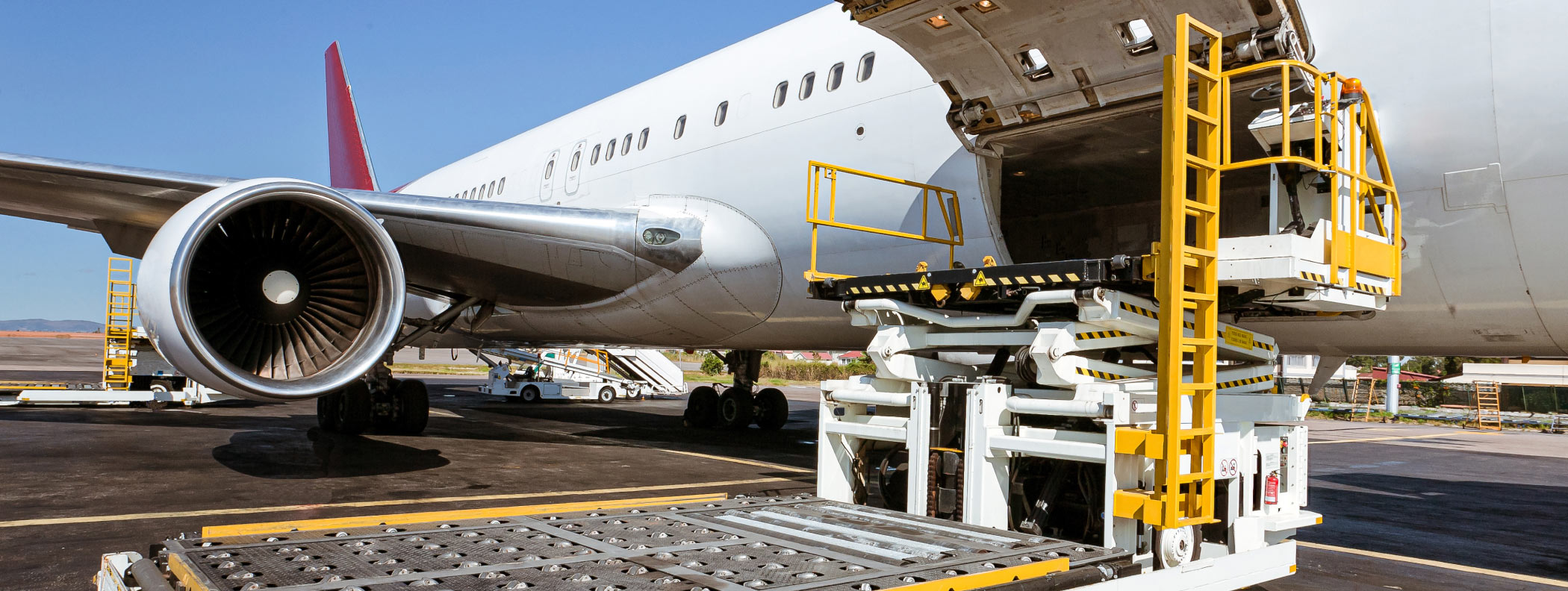 Air freight cargo loading at LAX — Condor Cargo CCSF certified facility